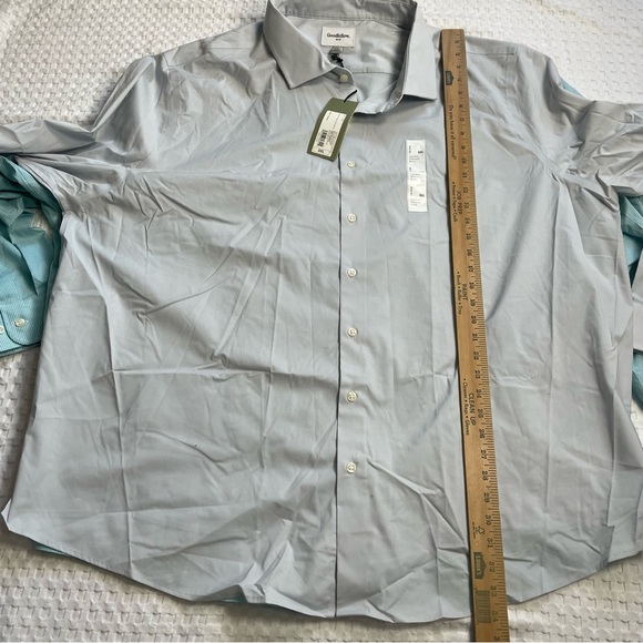 Goodfellow Easy Care Button Down Shirt 5XL Mens NWT Set Of 2 Long Sleeve - Picture 6 of 7